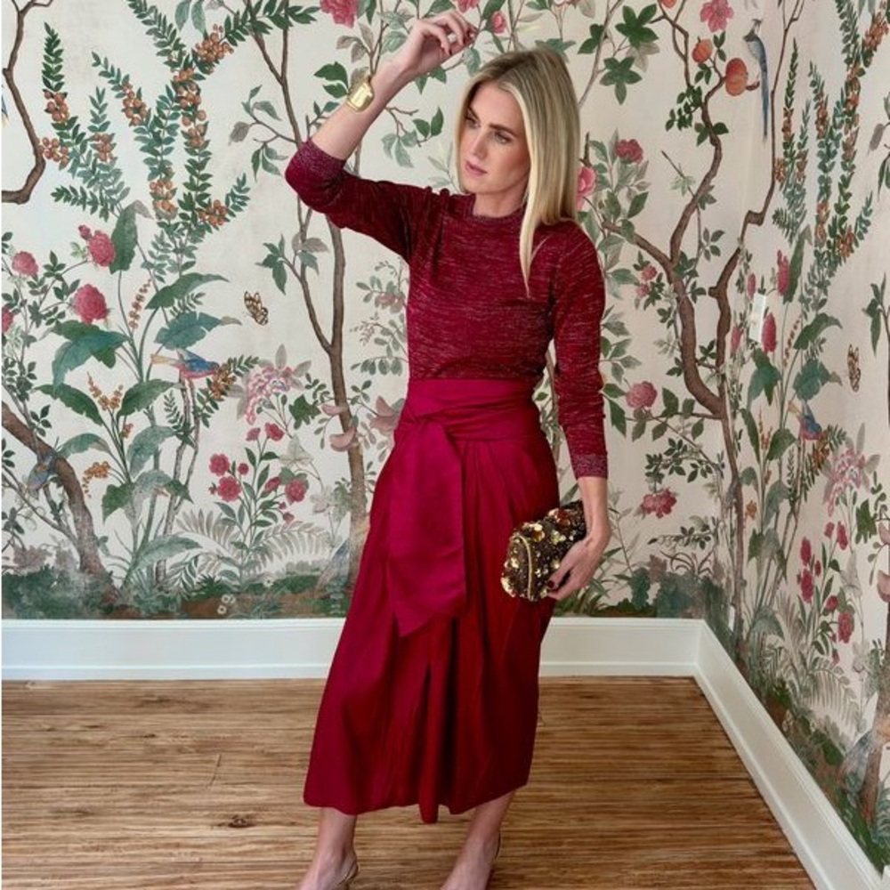 Julia Amory Cartagena Skirt in Cranberry